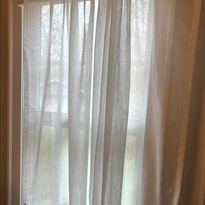 White Sheer Curtains 52” x 84”